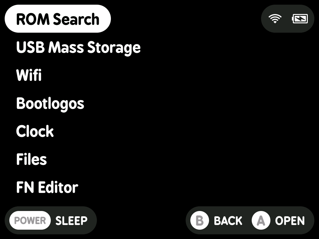 MinUI Tools screen